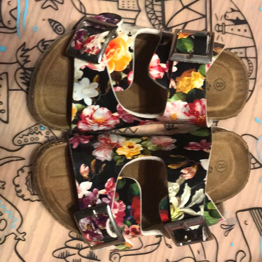 Girl’s Floral Slide Sandals